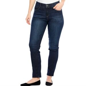 Nine West Womens Dark Wash Denim Jeans Comfort Fit Stretch Straight Leg Size 20W